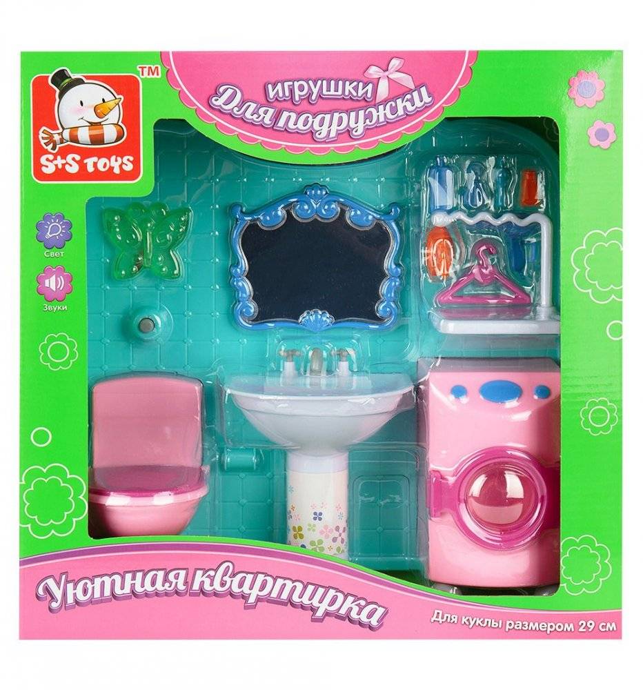 S+S Toys Мебель для куклы, в наборе на батарейках купить в Оренбурге