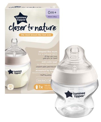 Tommee Tippee Бутылочка для кормления Closer to nature, 0+, 150 мл